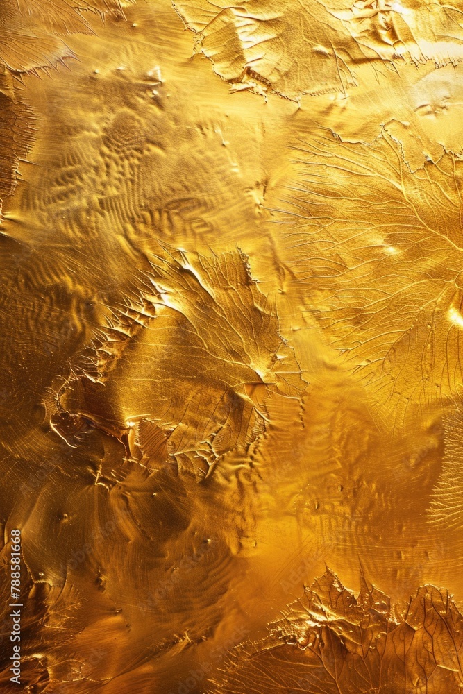 Poster a detailed view of a shiny golden surface. ideal for backgrounds or textures