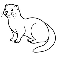 Otter illustration mascot,Otterr silhouette,Otter vector,icon,svg,characters,Holiday t shirt,black Otter  drawn trendy logo Vector illustration,boar line art on a white background