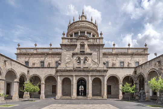 Daytime view of the Hospicio Cabanas at Guadalajara, Mexico.
This building was used as an orphanage.
