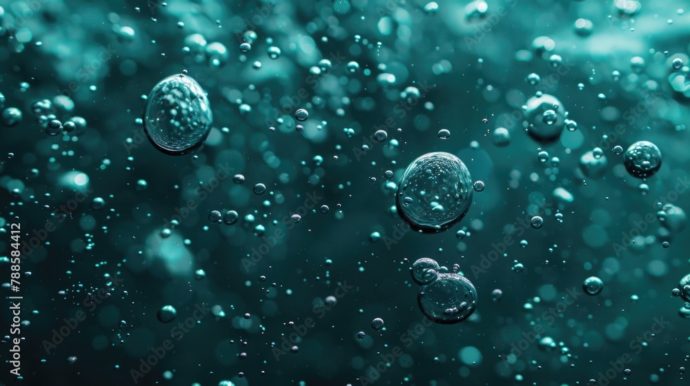Poster A bunch of bubbles floating in the air. Perfect for adding a whimsical touch to any design project