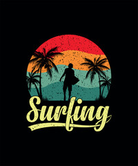 Surfing T-shirt Design