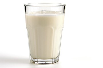 Fresh glass of milk on clean white background, suitable for dairy products concept