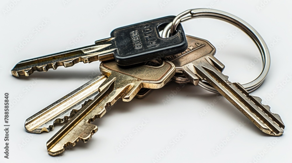 Fototapete A bunch of keys piled on top of each other. Can be used for concepts related to security and access control