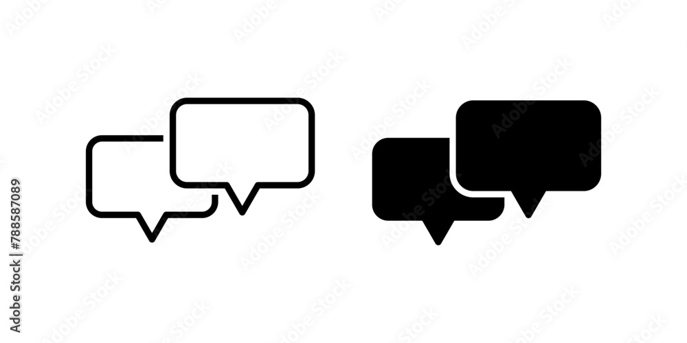 Poster conversation icon set. for mobile concept and web design. vector illustration