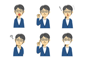 スーツを着た女性セット