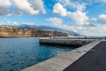 Port of Tazacorte on the island of La Palma