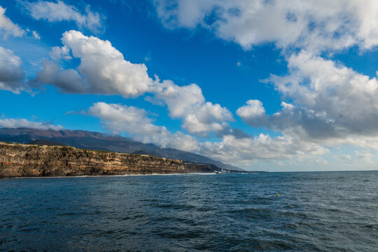 View of the island of La Palma in Gran Canaria with Laba entering the sea