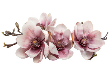 magnolia flowers
isolated on white background