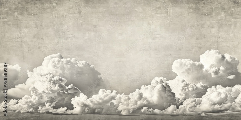 Poster a black and white photo of clouds in the sky, suitable for various projects