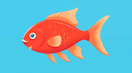 Illustration de poissons. Animal, oc&eacute;an et mer. Poisson color&eacute;, fond marin. &Eacute;caille, nageoire, branchie. Fond pour conception et cr&eacute;ation graphique. 