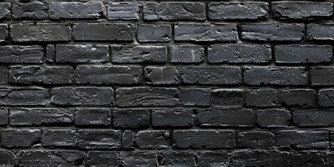 A simple black brick wall background suitable for various design projects.