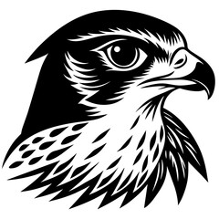 Falcon logo silhouette vector illustration 