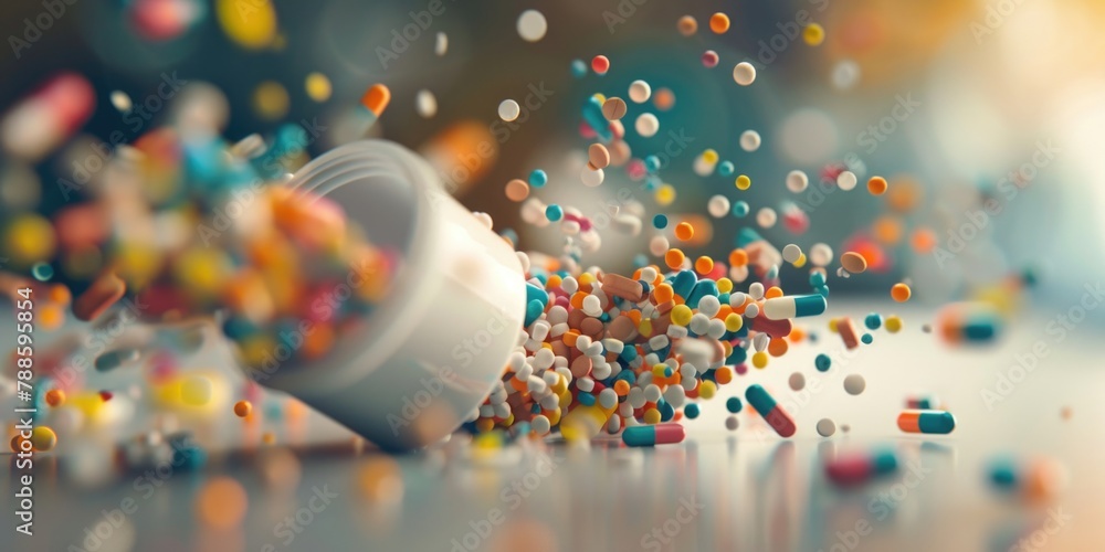 Poster a white cup filled with colorful sprinkles, perfect for adding a pop of color to any project