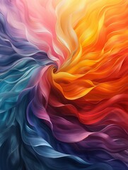 Obraz premium Vibrant colorful abstract swirling fabric texture background