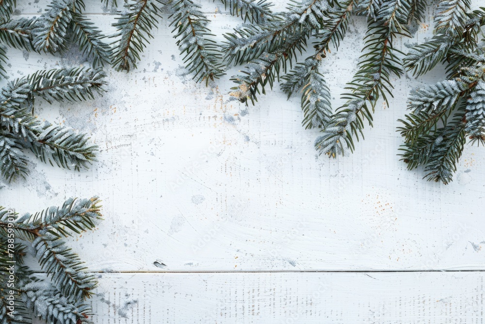 Poster detailed image of a pine tree on a wooden background. suitable for nature themes
