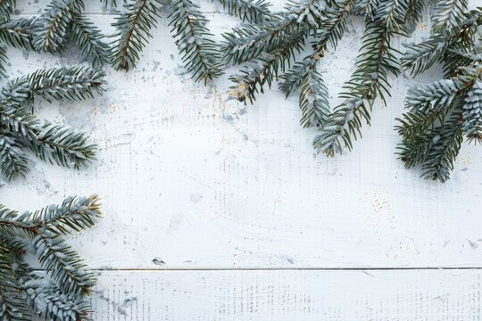 Detailed image of a pine tree on a wooden background. Suitable for nature themes