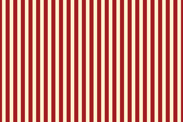 Background of narrow straight vertical stripes in red and beige yellow colors. Seamless repeating stripy vector pattern. eps 10