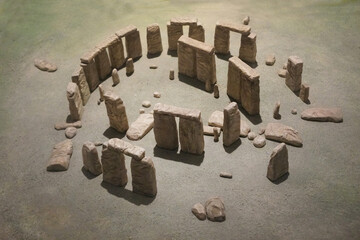 Stonehenge model, Stonehenge is a prehistoric megalithic structure that created to study astronomy.