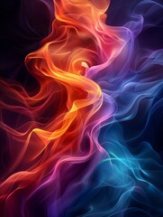 Vibrant colors, abstract background with fluid shapes