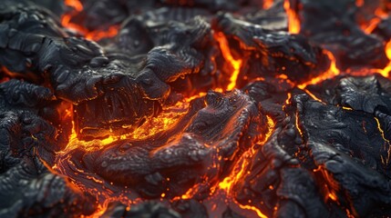 Apocalyptic Molten Lava: Fluid Texture of Earth's Destruction and Extreme Temps