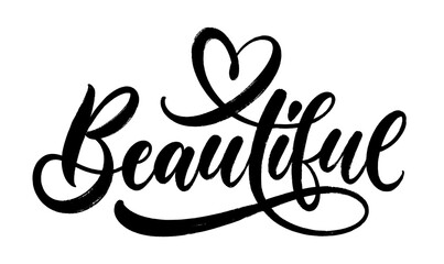 Beautiful hand lettering design. Modern hand drawn calligraphy text.