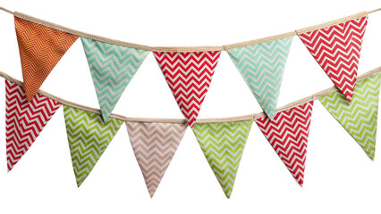 chevron bunting isolated on transparent background, element remove background, element for design