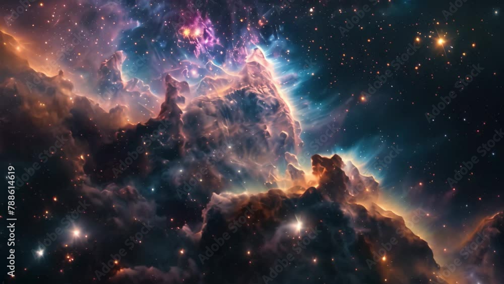 Poster this photo captures a large group of stars, shining brilliantly and creating a mesmerizing spectacle