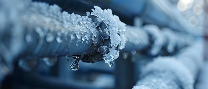 Frost-Proof Your Pipes: Minimalist & Effective. Concept Winterization, Pipe Insulation, Prevent Frozen Pipes, Weatherproofing, Plumbing Maintenance