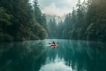 Solitary Kayaking Journey into the Heart of Wilderness