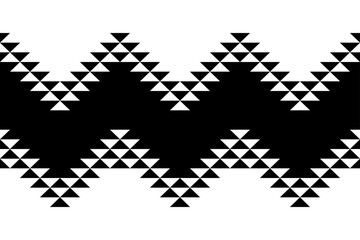 Anasazi pattern, seamless tile. Typical design of the Ancestral Puebloans, an Native American culture, used for decorations, based on the artful repetition of a triangle in positive and negative play.