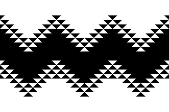 Anasazi pattern, seamless tile. Typical design of the Ancestral Puebloans, an Native American culture, used for decorations, based on the artful repetition of a triangle in positive and negative play.