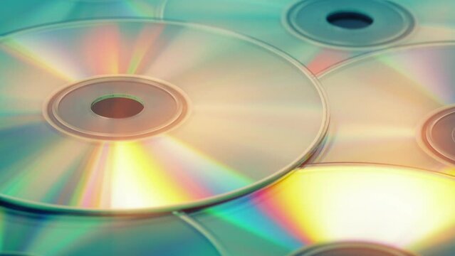 Blank CDs Rotating Computer Discs
