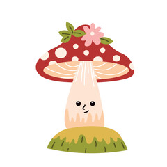 fly agaric mushrooms. fly agarics, mushrooms vector illustration on a white background