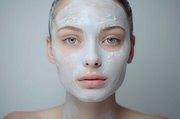 Nourishing Skin treatment face mask. Cosmetic charcoal. Generate Ai
