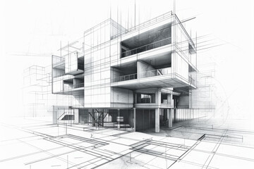Architectural Blueprint Sketch