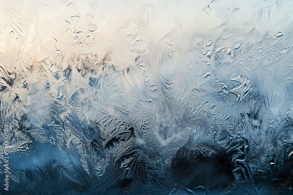 Poster a frosted window with a light shining through it