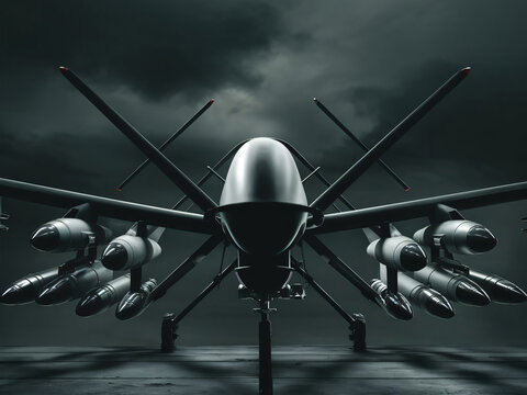 Dron con armamento militar