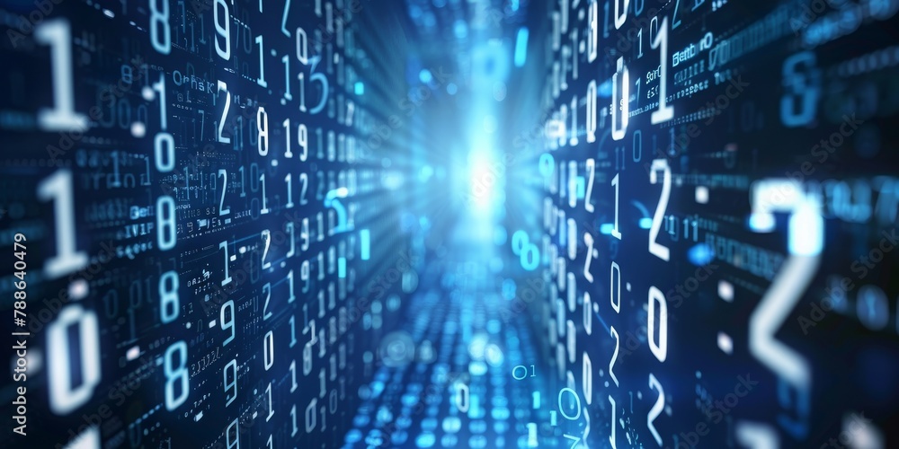 Poster A Conceptual Representation of Cybersecurity with a Lock Amidst Binary Code, Guarding Against Online Threats, Generative AI