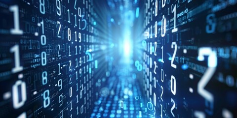 A Conceptual Representation of Cybersecurity with a Lock Amidst Binary Code, Guarding Against Online Threats, Generative AI