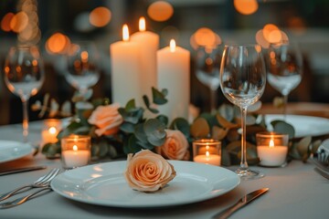 a dinner plate and cutlery for a wedding at a luxury hotel advertising food photography