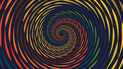 Fototapeta na wymiar Abstract spiral data cycle simple thin line creative minimalist background.