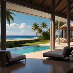 Big Luxurious Villa by the sea, beautiful view of the Sea, Pool area,  Luxus Lifestyle, Tropical Paradise