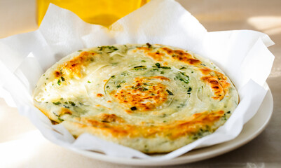 puff pastry with green onions