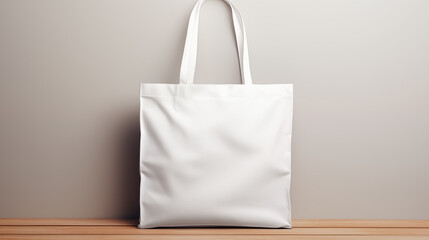 Tote bag blanc, sac en coton. Mock-up pour branding, merchandising, business. Entreprise, travail. Marque, logo. Pour conception et création graphique.