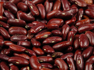 Heap of red beans, whole red kidney beans seeds, natural texture,  background