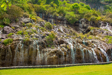Imagen horizontal de cascadas en mixquiahuala hidalgo méxico caídas de agua fondo de naturaleza...