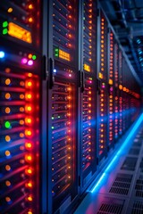 Array of servers in high-speed data center