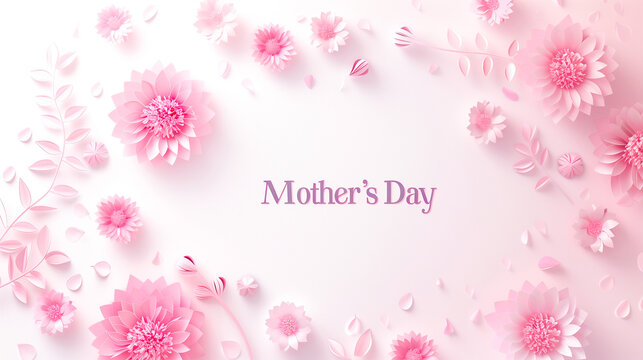 Delicate pink background with pastel flowers, with space for an inscription. Mother's Day, flowers, background, pastel, texture