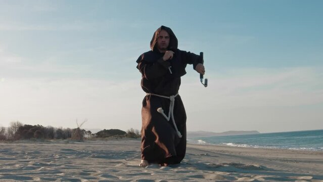 The Ability With Nunchaku Of A Priest 