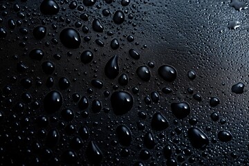 Water drops with black background 